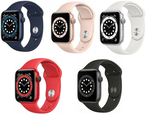 A selection of Series 6 Apple Watches