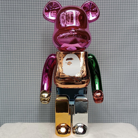 70cm Bearbrick 1000% Plating Lucky Cat Building Blocks Bear Action