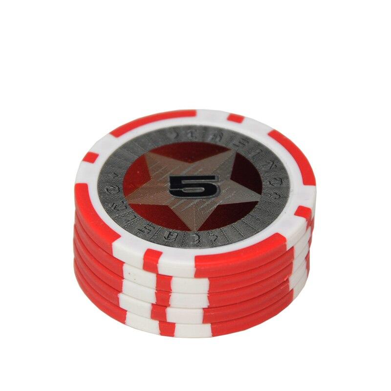 Une pile de jeton de poker sticker stars rouge