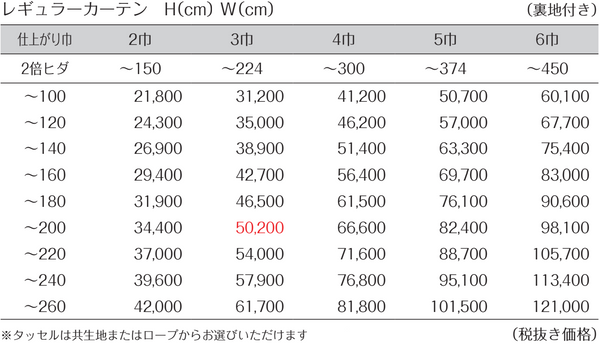 価格表JD208