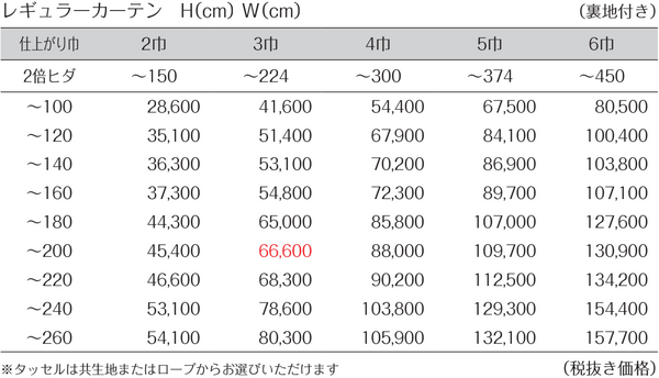 価格表JD214-JD215