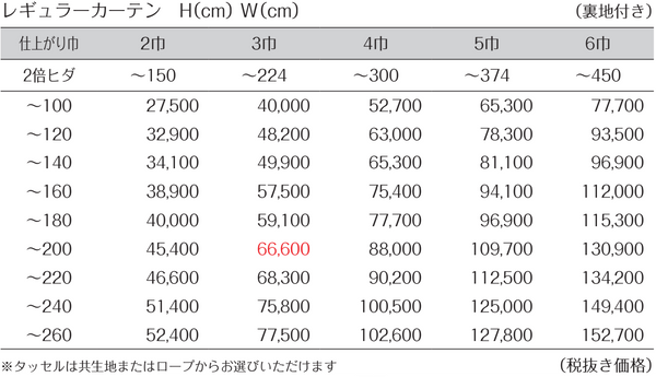 価格表JD279-JD281