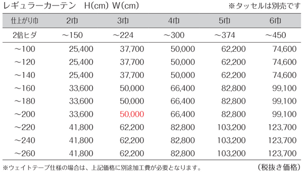 価格表JE9314