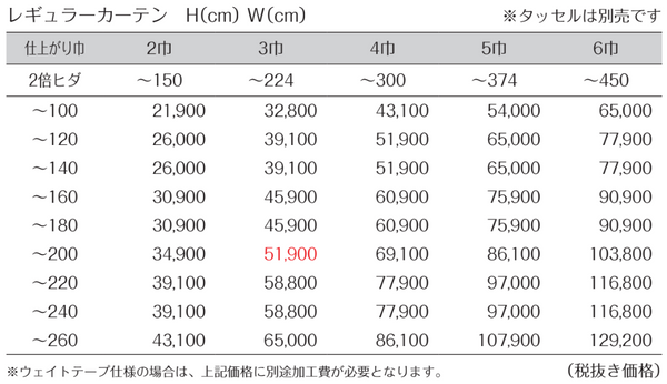 価格表JE9319