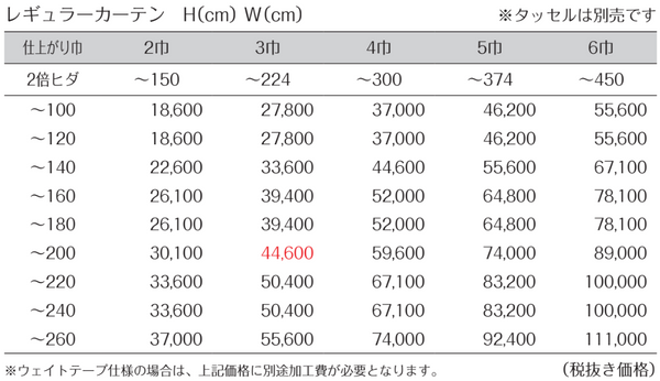 価格表JE9324