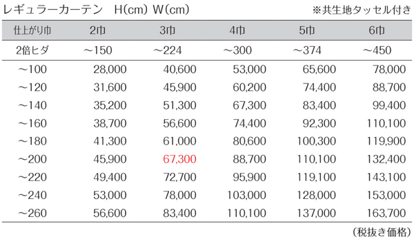 価格表JE9342