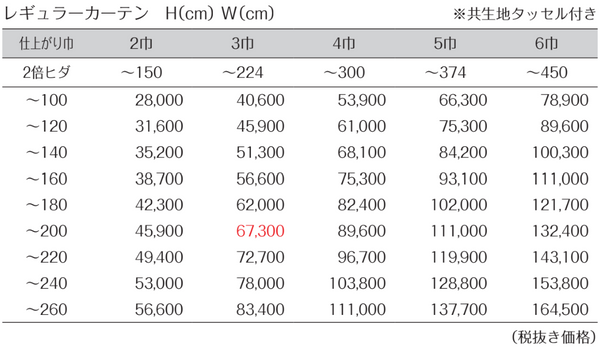 価格表JE9348