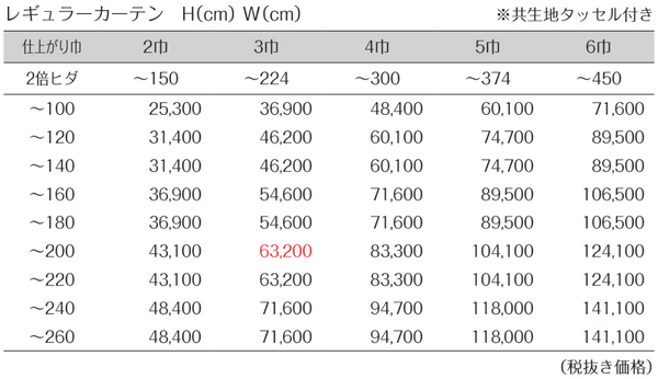 価格表JE9364