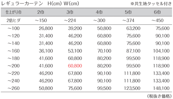 価格表JE9370