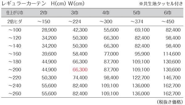 価格表JE9400