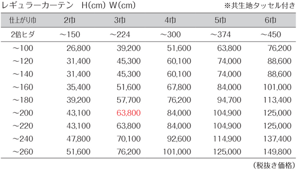 価格表JE9407