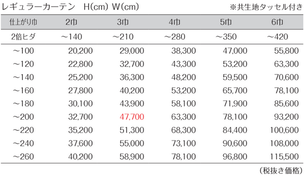 価格表JE9430-9433