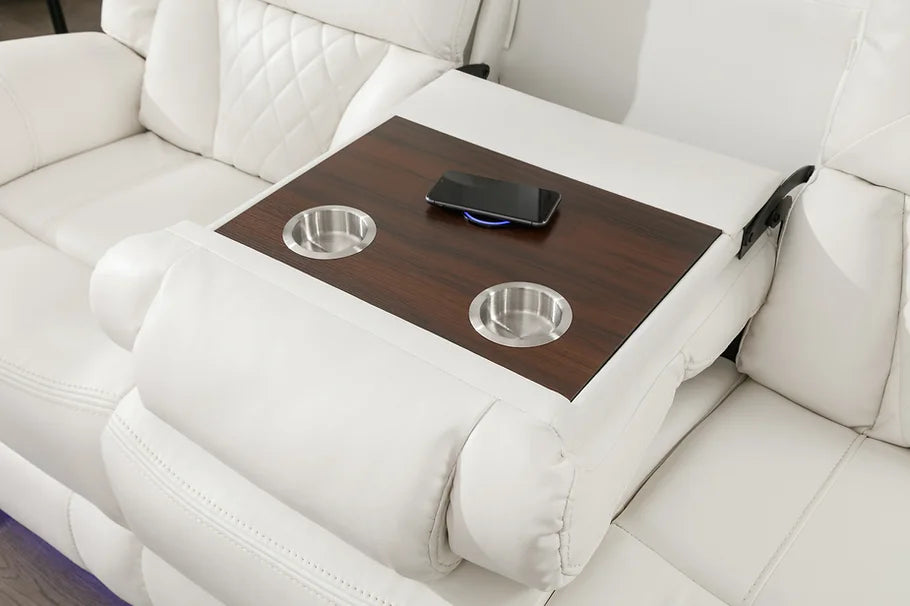 White 3pc Reclining Set - S2020 Party Time