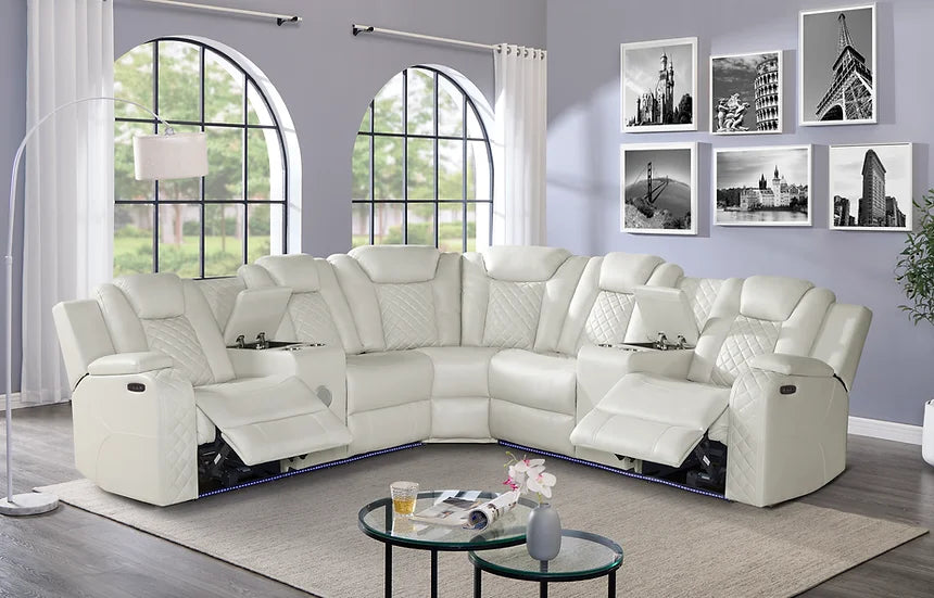 Reclining Sectional in Eclipse (Sand) Color