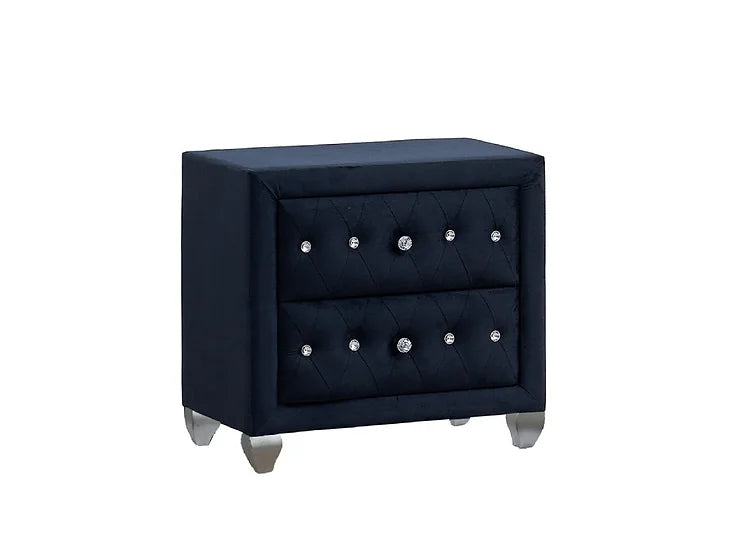 Stylish 5-Piece Bedroom Set in Black - Divina