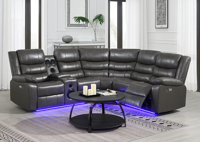 Grey Sonic Reclining Sectional
