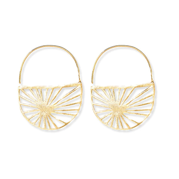 Heidi Heart Hoop Earrings Brass – INK+ALLOY, LLC