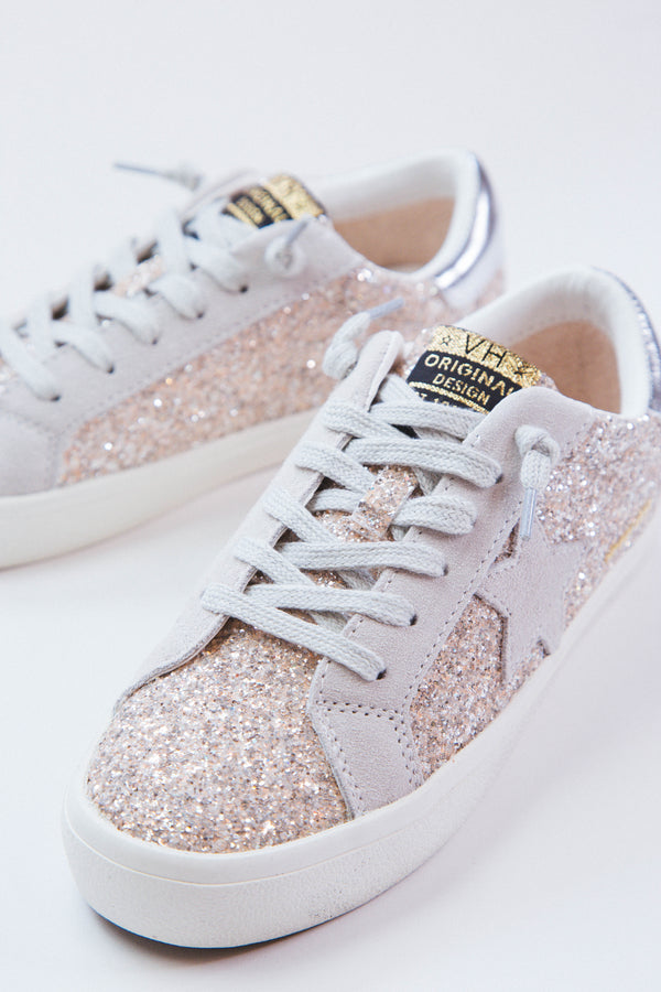 Kristen Grey Glitter Sneakers - Addy & Ry Boutique