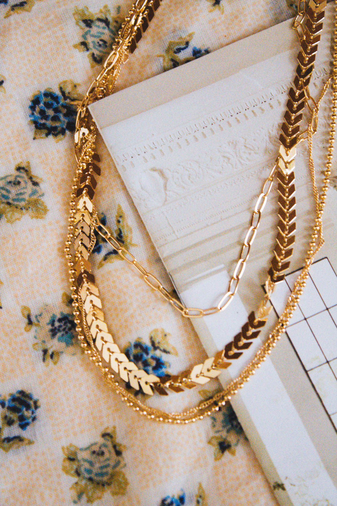 Moxie Multi Layered Necklace, Gold