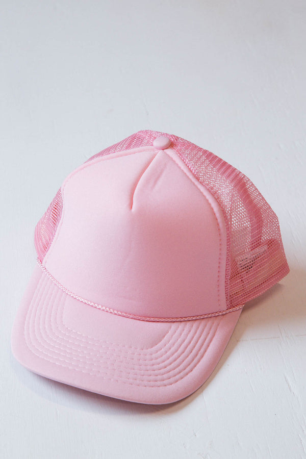 Laid Back Trucker Hat, Light Pink