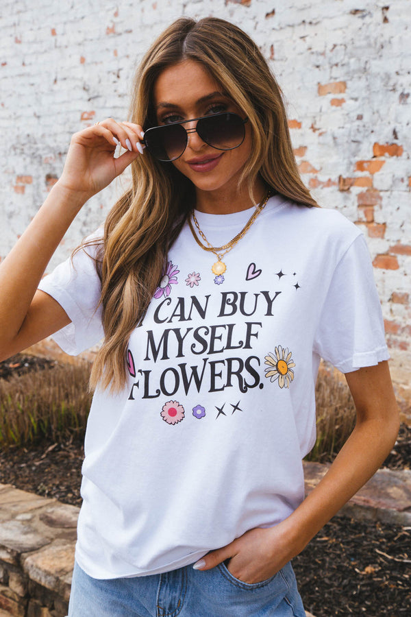Embroidered Flower Graphic Long Sleeve Tee, Vintage White – North & Main  Clothing Company