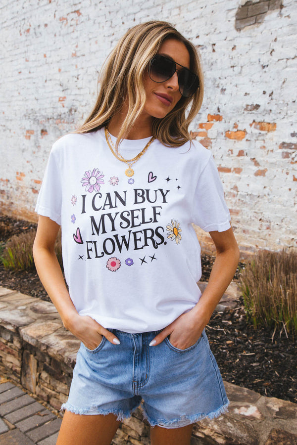 Embroidered Flower Graphic Long Sleeve Tee, Vintage White – North & Main  Clothing Company