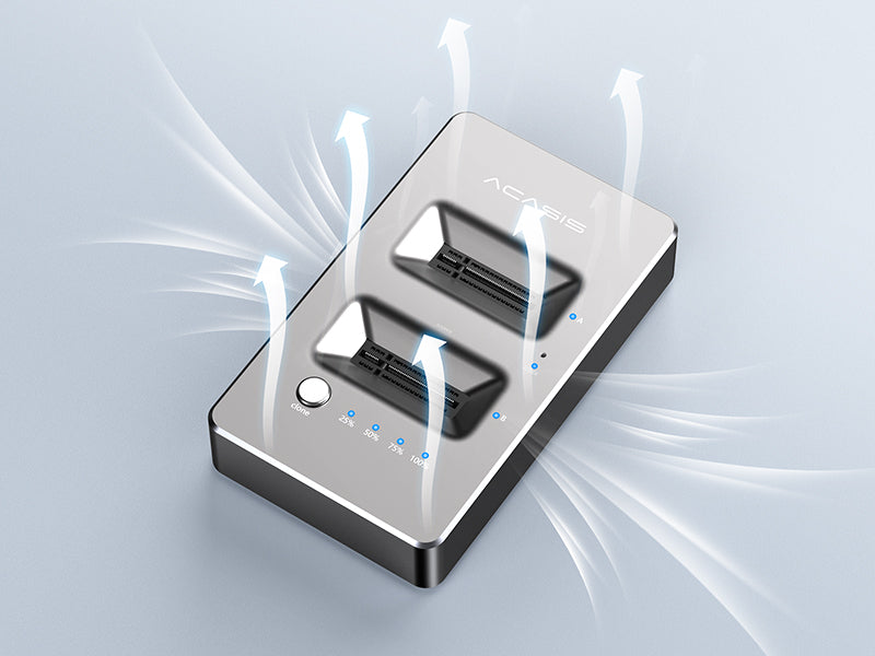 ACASIS NVMe M.2 Duplicator Dual-Bay Offline Clone USB C to NVME Docking Station