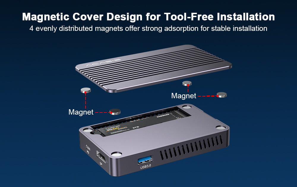 ACASIS 40Gbps M.2 NVME SSD Enclosure DP 4K60Hz Docking Station