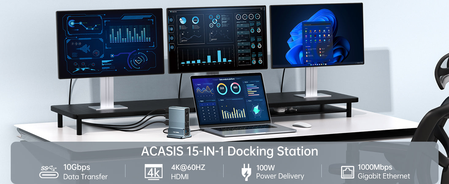 ACASIS 15-in-1 Type-C Desktop Docking Station