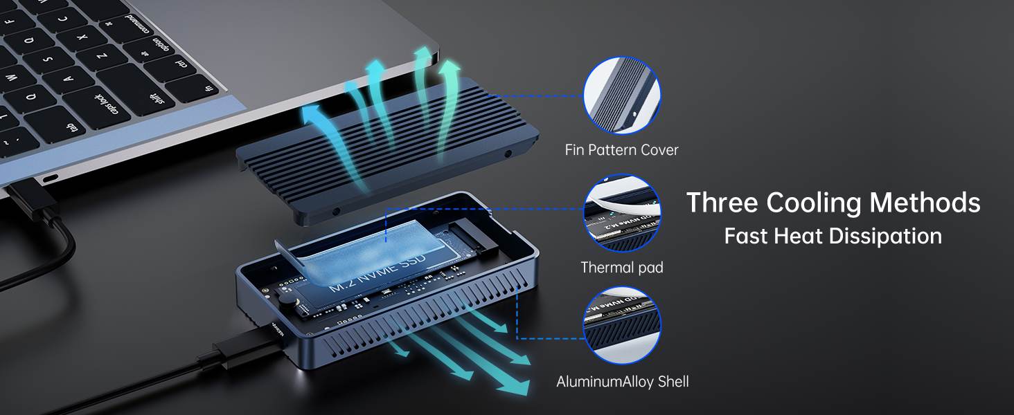 Acasis 40Gbps Tool-free M.2 NVMe SSD Enclosure Compatible with Thunderbolt  3/4, USB 4.0/3.2/3.1/3.0/2.0, TBU405