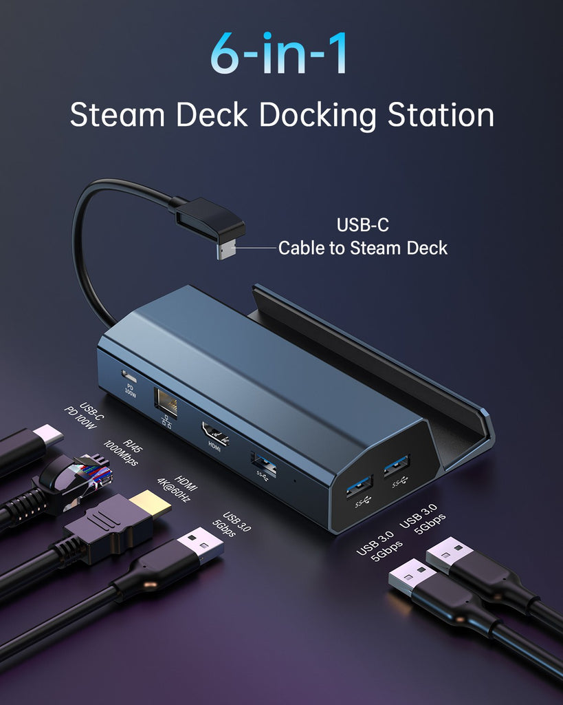 Steam Deck Dock - 4K 30Hz Steam Docking Station with 100W USB-C Charging  Port Compatible with TV, Monitor, Switch, Tablet, Handle, Mouse, Keyboard,  Valve Steam Deck Hub Accessories (4K 30Hz) 