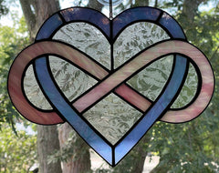 Infinity Heart in Blue and Pink