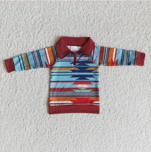 aztec design pullover