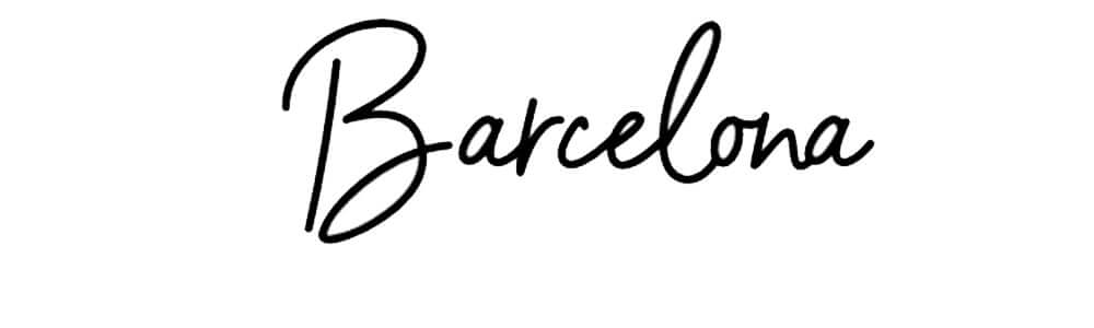 Barcelona - Custom neon sign font 