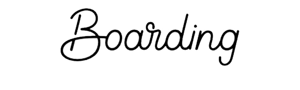Boarding- font for neon sign
