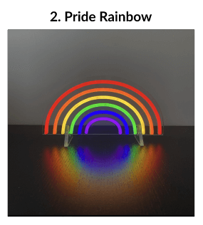 pride rainbow lgbtq+ led neon sign