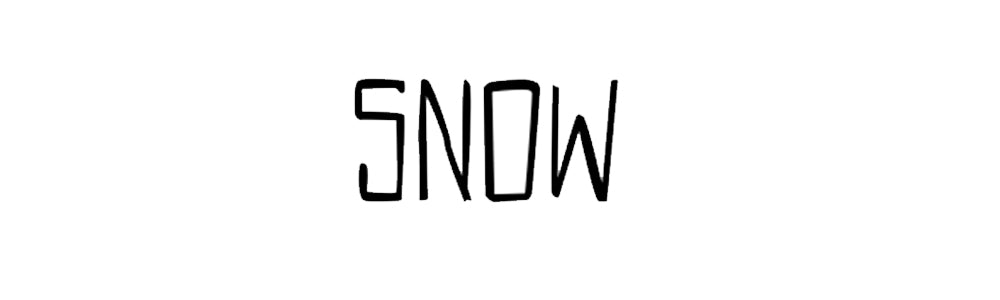 Snow - font for led neon sign