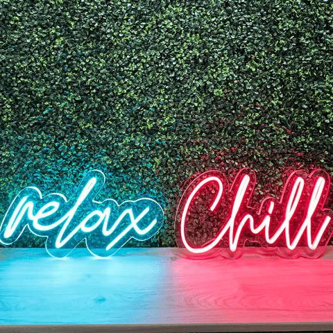 chill and relax led neonskilt - neonskilt