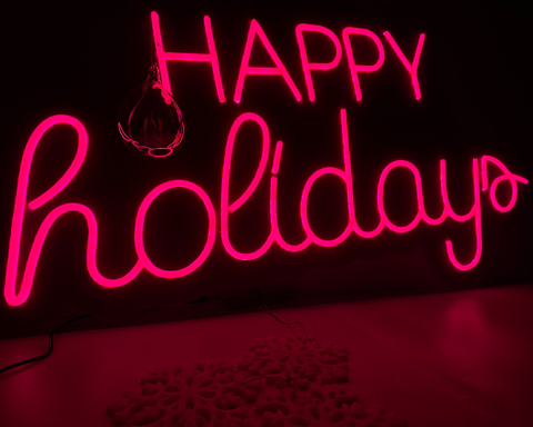 happy holidays LED Neon sign