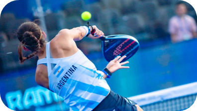 woman playing padel tennis