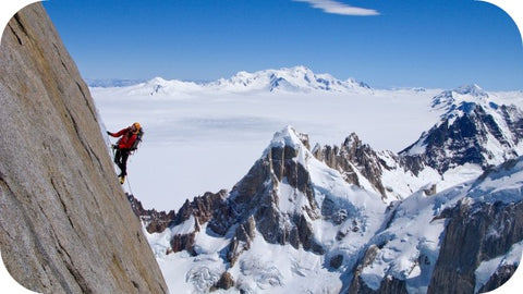 rock climber on mountains