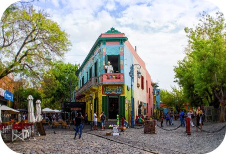 colourful buildings in buenos aires