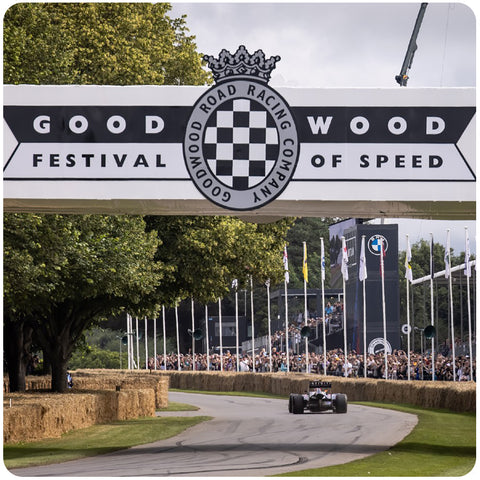 car on a racetrack at goodwood