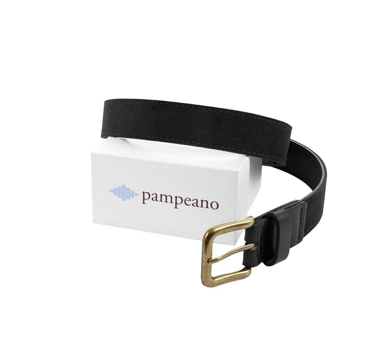 'Gamuza' Polo Belt - Black Suede - Pampeano UK