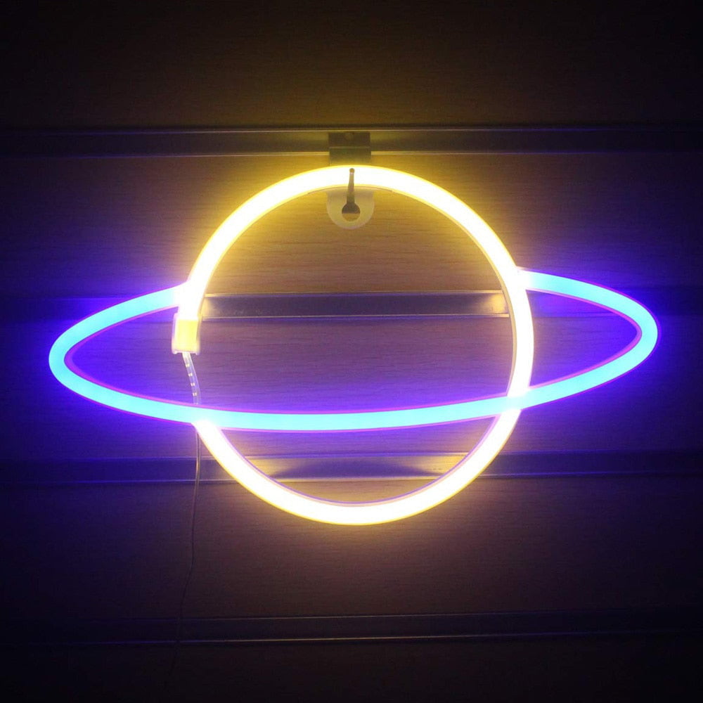 saturn neon light