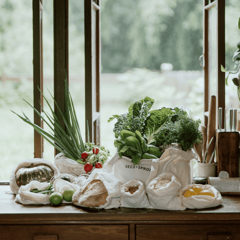 zero-waste grocery and veggie bags by seed & sprout 