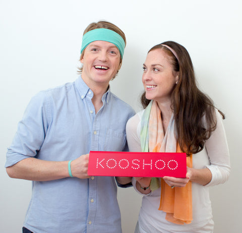 KOOSHOO founders Jesse and Rachel celebrating their second birthday as a company.