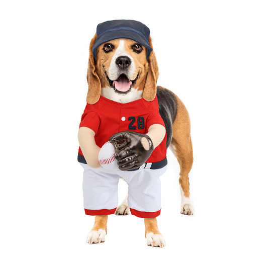 Wide Retriever Dog Costume Padded Pet Tee Halloween Football Player T-Shirt  XS 
