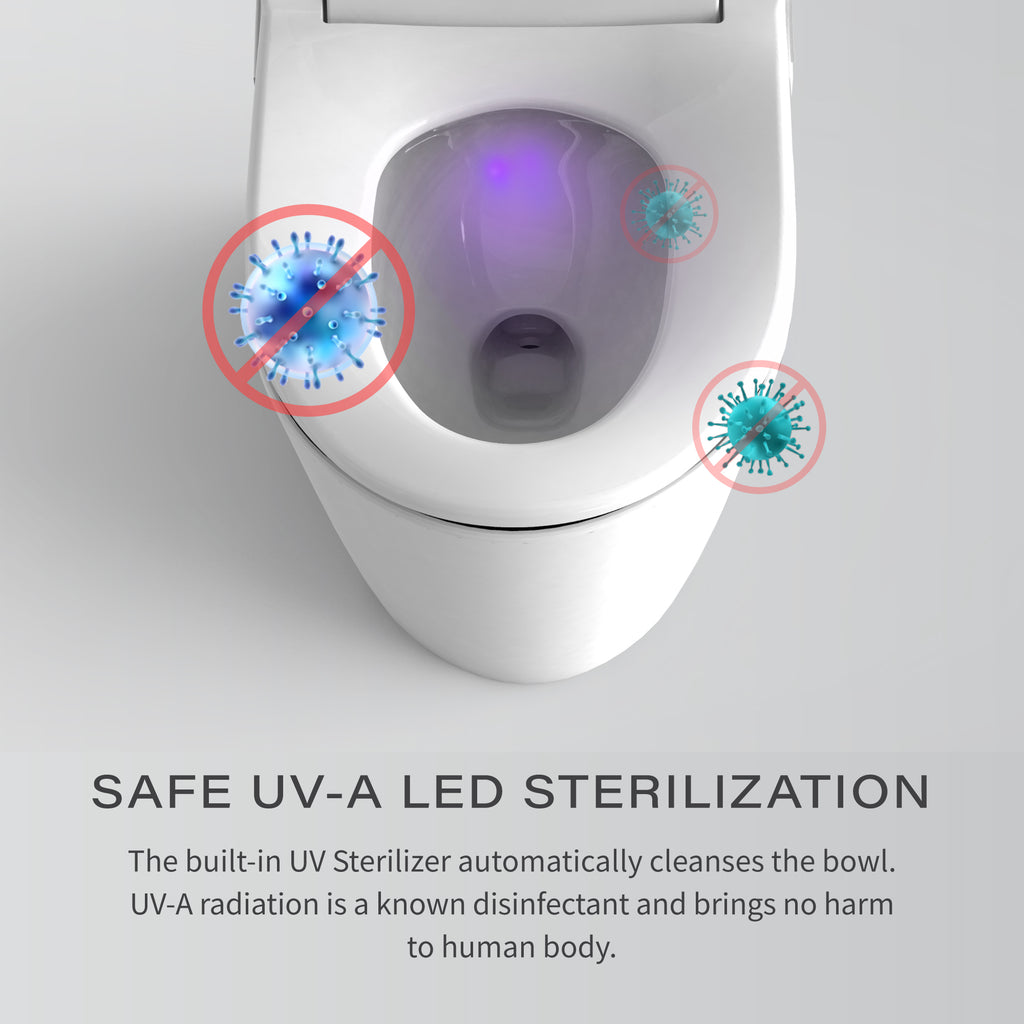 Vovo Stylement TCB-8100B safe UV LED sterilization feature streilizes nozzles and bowl