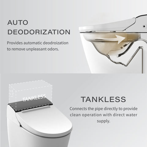 Vovo Stylement TCB-8100W deodorizer and tankless features